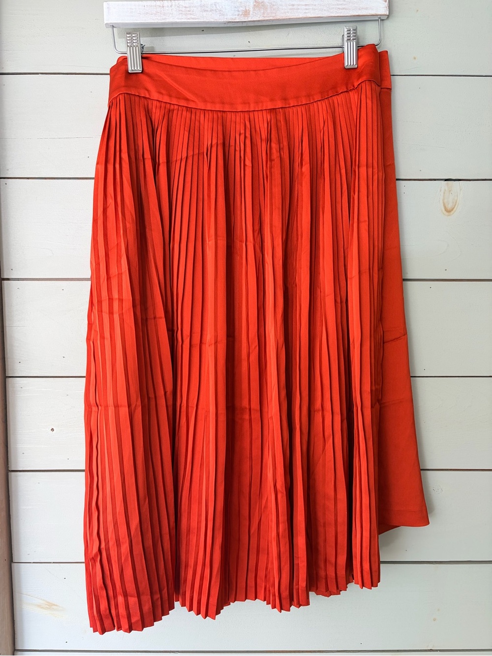 Banana Republic x Olivia Palermo Pleated Midi Skirt Red Size 12